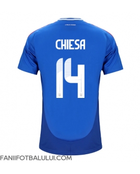 Italia Federico Chiesa #14 Tricou Fotbal Replică European 2024 Barbati Acasa